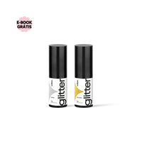 KIT PET DUO GLITTERS PRATA E DOURADO COLLORA (2 ITENS)